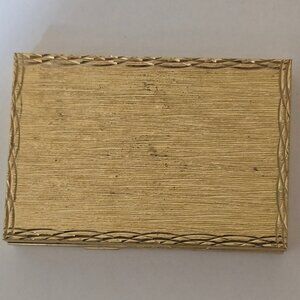 Vintage Luzier Powder Gold Tone Compact with Mirror